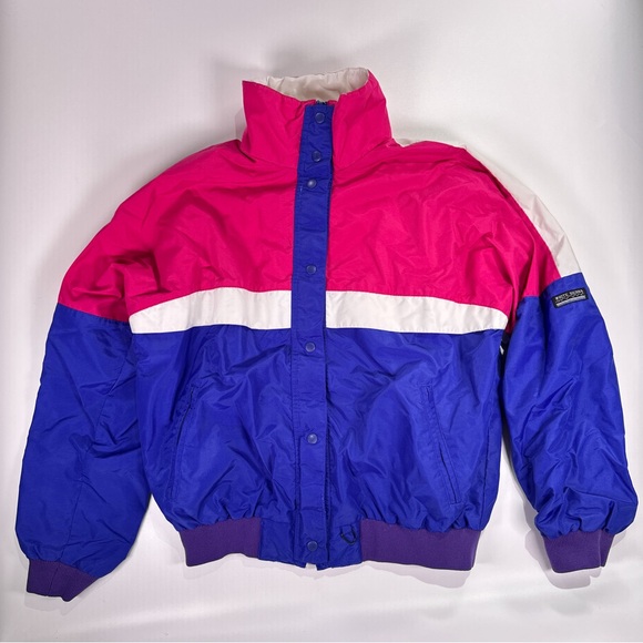 Eddie Bauer Pink and Blue Colorblock Jacket - Picture 2 of 11